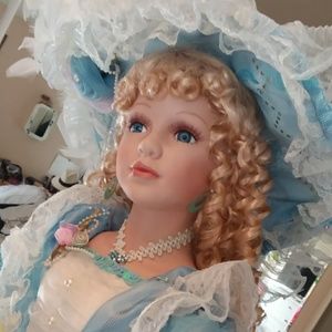 J. Misa Collectible Porcelain Umbrella Doll